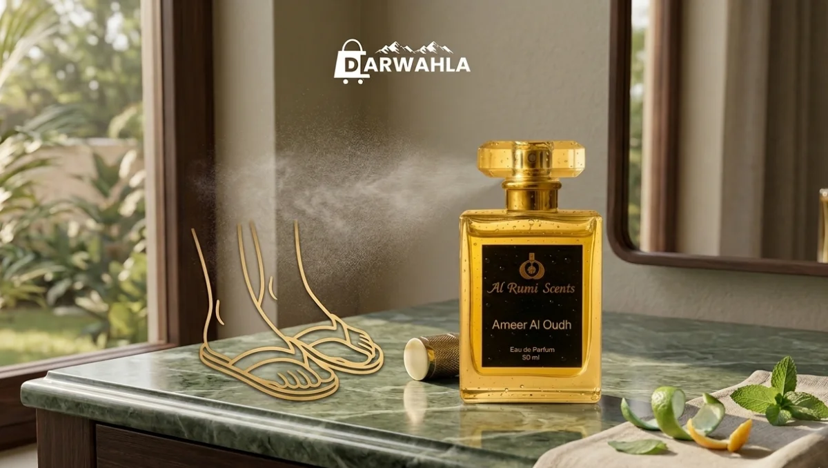 Luxury bottle spraying mist to answer Is Ameer Al Oud a Summer Fragrance